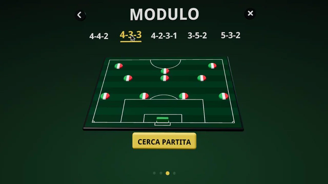 MODULO: il Brasile schierato con il 4-3-3, sotto CERCA PARTITA